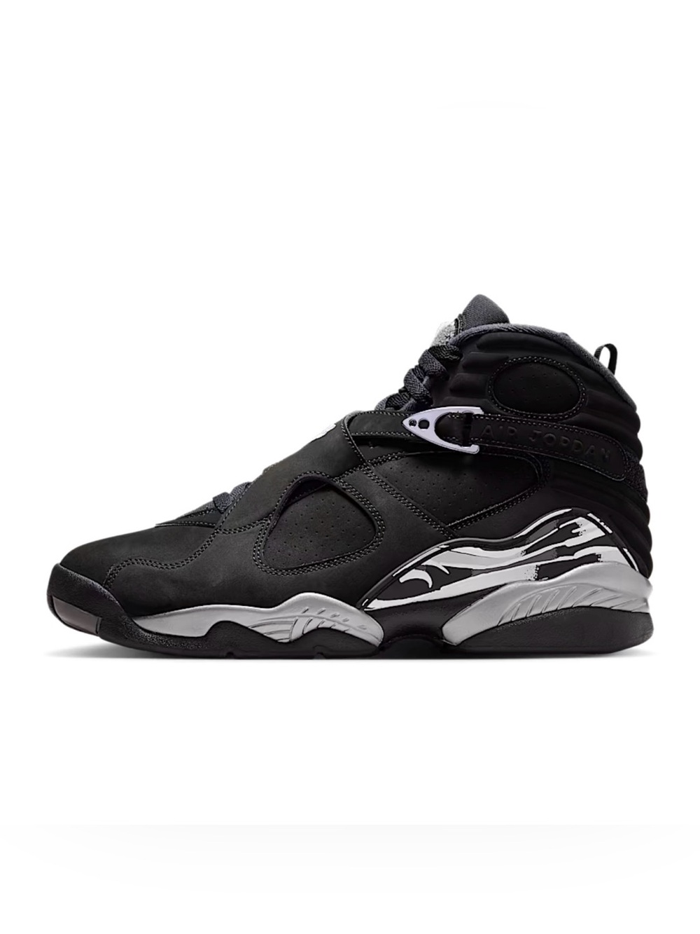 Jordan Men's Black and Silver High-Top Basketball Sneakers